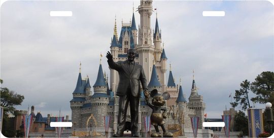 Walt and Mickey Statue - Disney License Plate