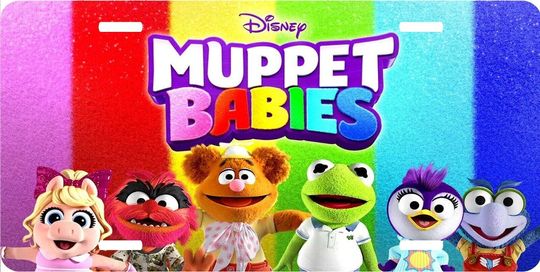 Muppet Babies Cast Rainbow - Walt Disney License Plate