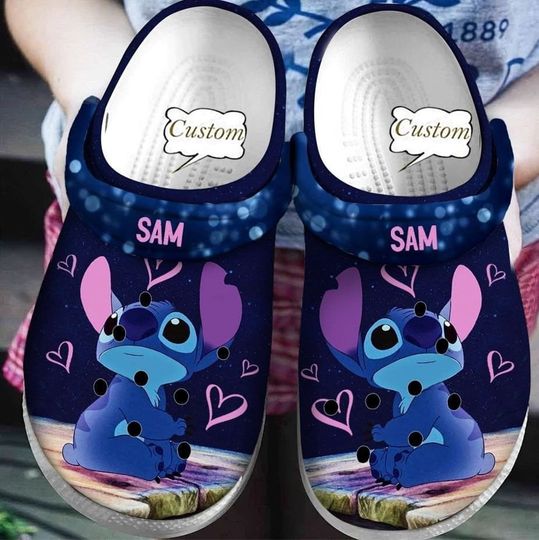 Customized Stitch Ohana Clogs Shoes, Personalized Stitch