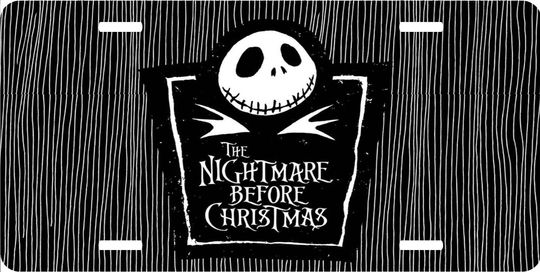 Nightmare Before Christmas Logo - Disney License Plate