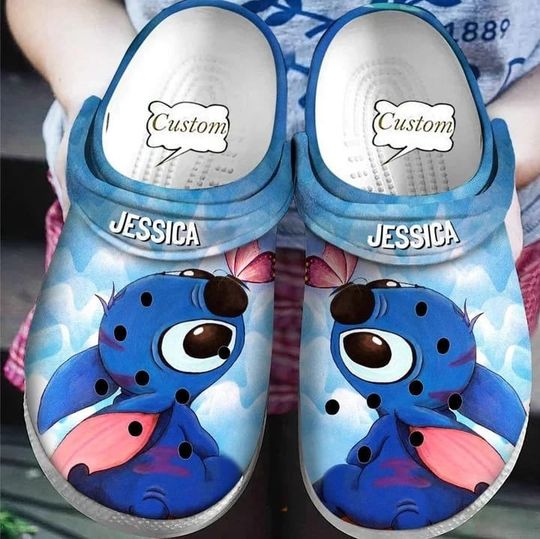 Customized Stitch Ohana Clogs Shoes, Personalized Stitch