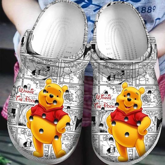 Customized Winnie The Pooh Bear Clogs,Personalized