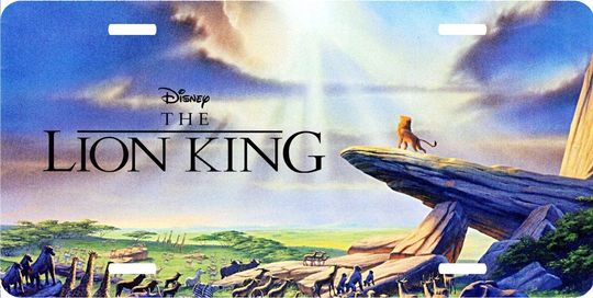 Lion King Pride Rock - Walt Disney License Plate