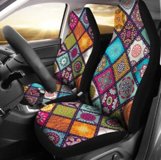 Mandala 3D All Print Car Seat Cover, Mandala Art Inspired Seat Cover