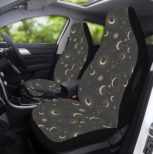Astrology Boho 3D All Print Car Seat Cover, Boho Art Inspired Seat Cover