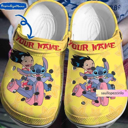 Lilo And Stitch Shoes, Personalized Stitch Shoes, Funny Stitch Clog