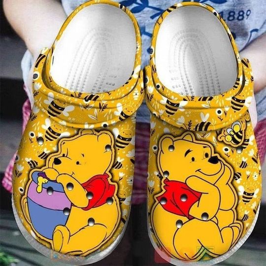Personalized Pooh Bear Shoes, Winnie The Pooh Shoes, Pooh Clog