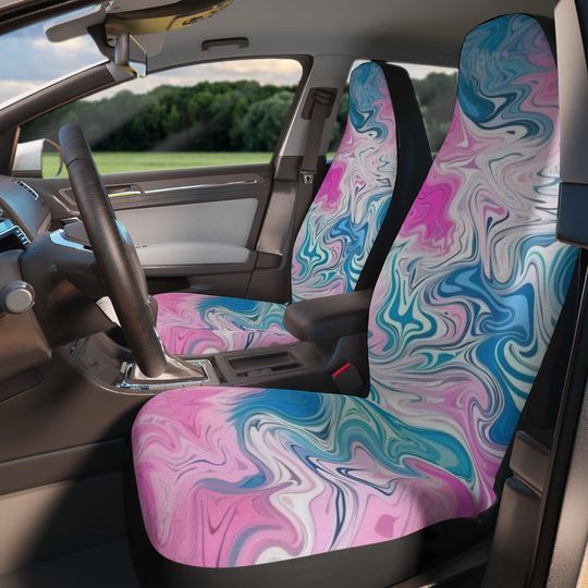 Car seat cover, Cute pink and blue car seats, tye die car seats