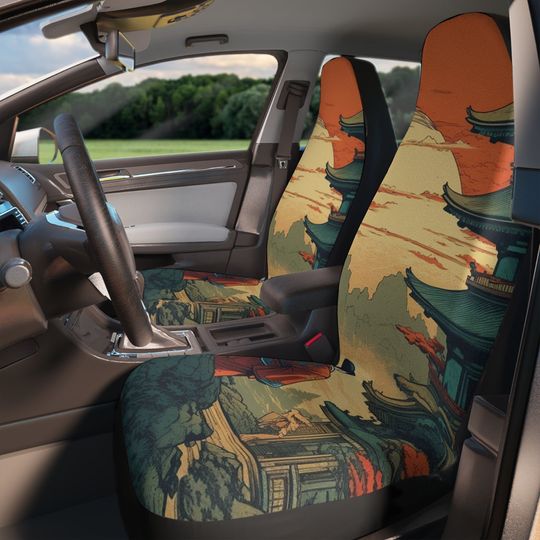 Unique graphic design seat covers, new car gifts, new driver car gift