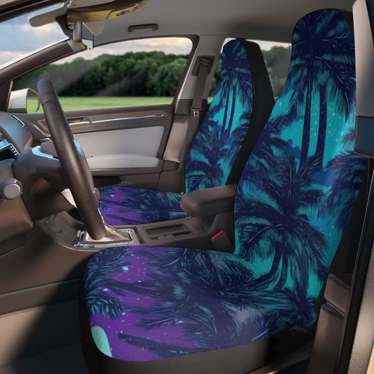 Aesthetic car seat covers, miami vice tropical feel seat covers
