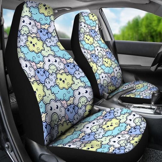 Cute Doodles Car Seat Covers For Vehicle | Funny Seat Covers