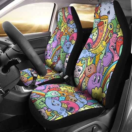Trippy Doodles Car Seat Covers For Vehicle | Funky Seat Covers