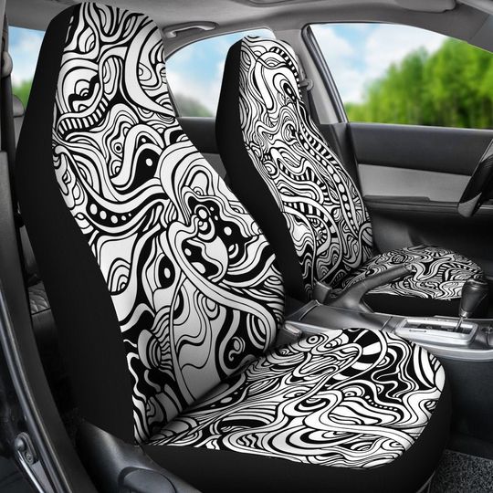 Trippy Doodles Car Seat Covers For Vehicle | Boho Car Seat Covers