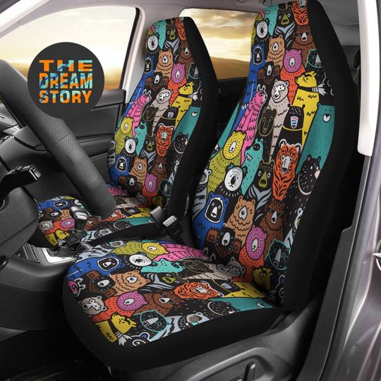 Cute Bears Car Seat Cover For Vehicle