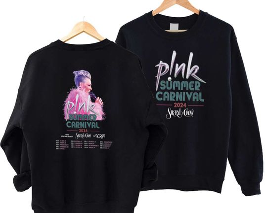 P!Nk Shirt 2 Sides, P!Nk Summer Carnival 2024 Tour Sweatshirt
