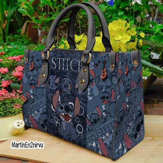 Stitch Handbag, Stitch Leather Bag, Stitch Disney Handbag, Cute Disney Character Bag