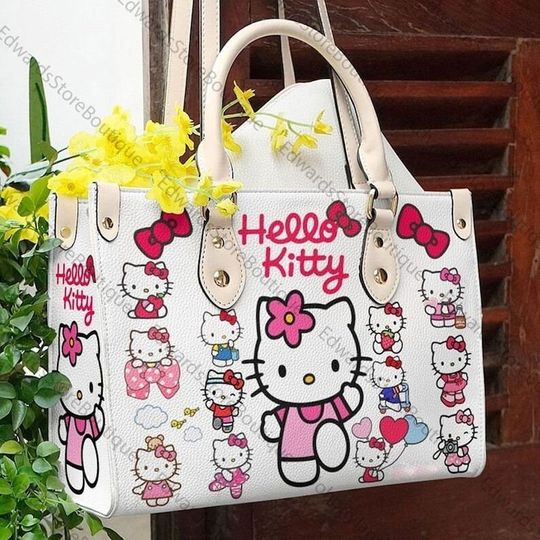 Hello Kitty Pattern Leather Bag, Hello Kitty Bag, Hello Kitty Handbag