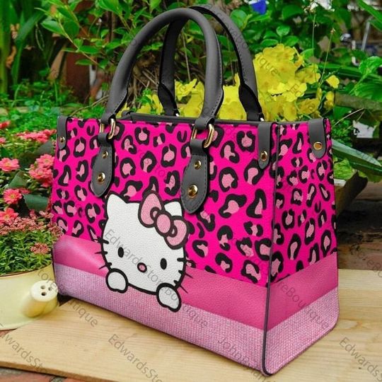 Hello Kitty Pattern Leather Bag, Hello Kitty Woman Bag