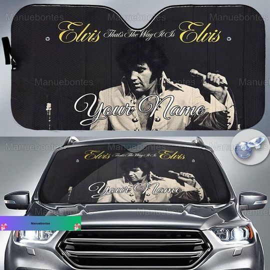 Vintage Elvis Presley Car Shade, Elvis King Car Windshiel