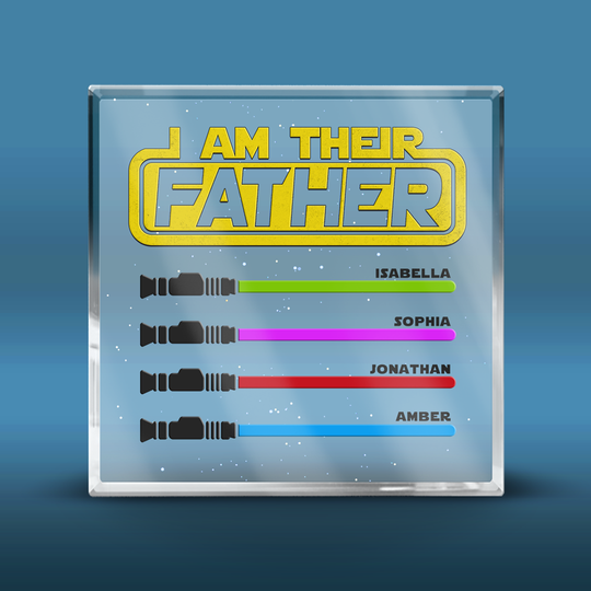 I'm Their Father Funny Star Dad Personalized Custom Shaped Acrylic Plaque
