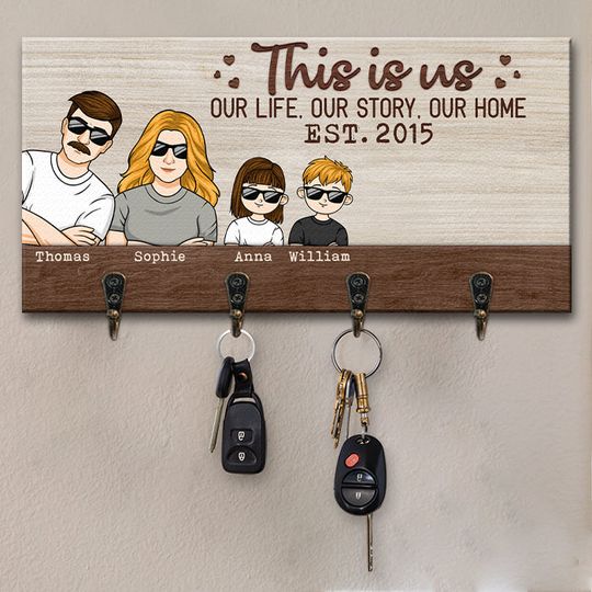 To Our Sweet Home - Family Personalized Custom Key Hanger, Key Holder