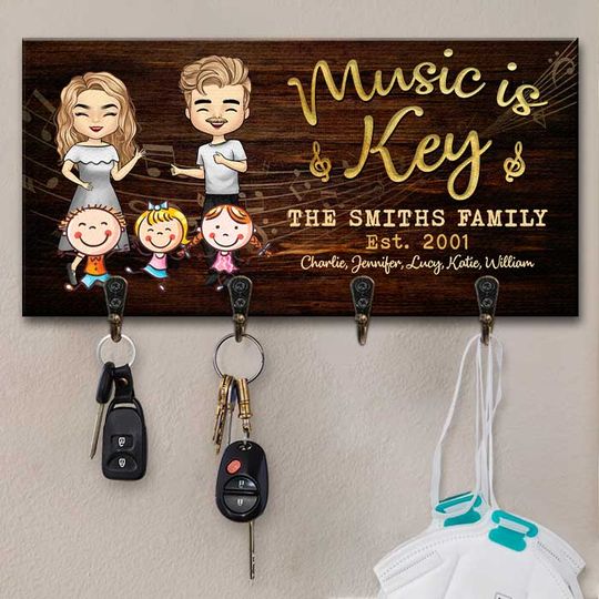 Music Is Key Personalized Key Hanger