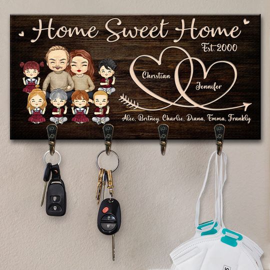 This Is Our Sweet Home - Personalized Key Hanger, Key Holder