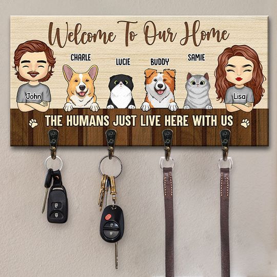 Welcome To Our Home - Personalized Key Hanger, Key Holder