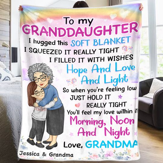 Grandkid Melts My Heart Grandparents Family Custom Personalized Custom Blanket