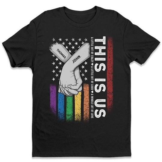 This Is Us A Whole Lot Of Love - Couple Personalized T-shirt - Gift For Husband Wife, Anniversary, LGBTQ+