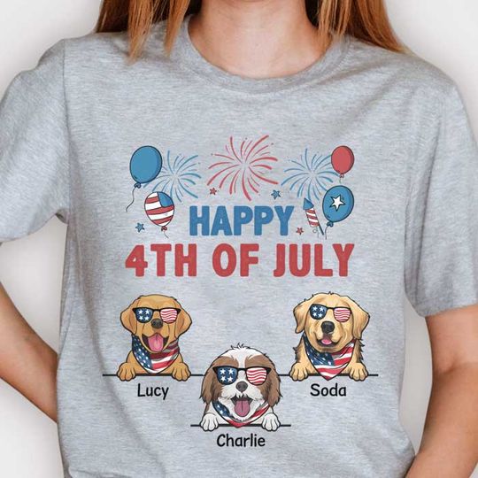Happy 4th Of July Anniversary - Gift for 4th Of July - Personalized T-Shirt