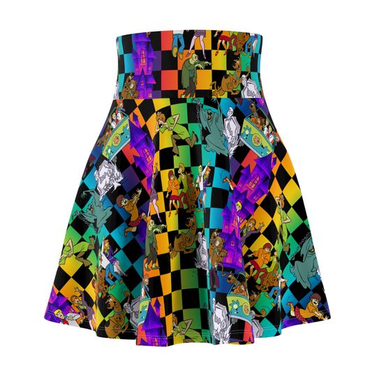 Scooby Rainbow Women's Skater Skirt