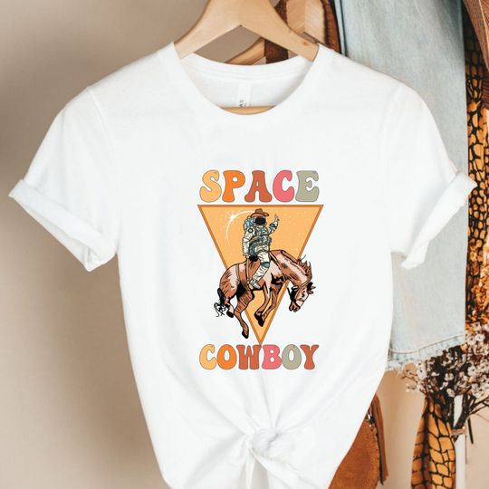 Space Cowboy T-Shirt, Astronaut Space Shirt, Western Shirt