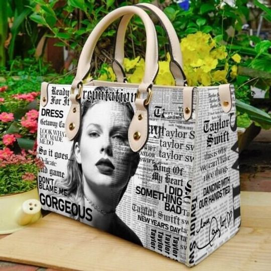 Taylor Leather Handbag, Album Fearless, Eras Leather Handbag
