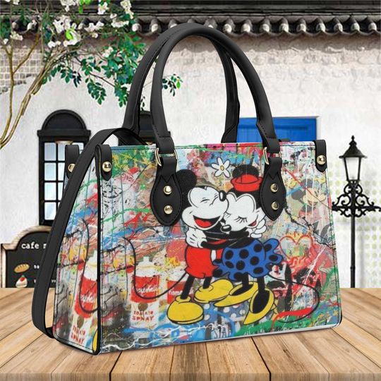 Disney Mickey Art Leather Women Handbag, Magic Mickey Women Bag