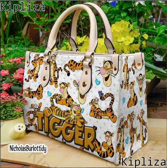 Tigger Winnie The Pooh Handbag, Pooh Bear Cartoon Leather Bag