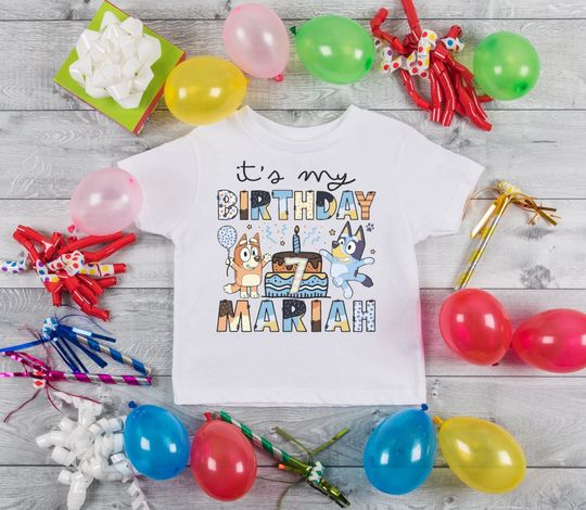 Blue Dog Birthday Shirt, Custom BlueyDad Birthday Shirt
