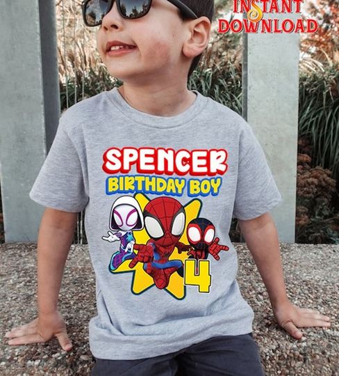 Spidey And His Amazing Friends Birthday shirt| Kids Spiderman shirt