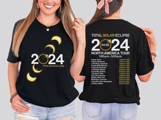 Total Solar Eclipse 2024 Shirt, Celestial Shirt, Eclipse Event 2024 Shirt