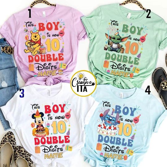 Personalized This Boy Is Now 10 Double Digits Disney Birthday Boy Shirt