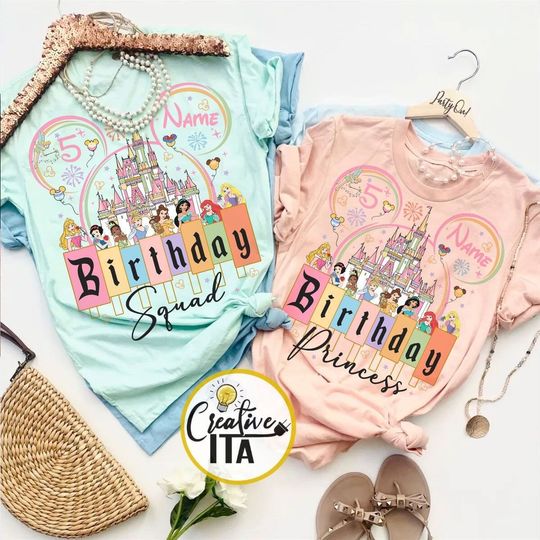 Personalized Disney Princess Birthday Shirt