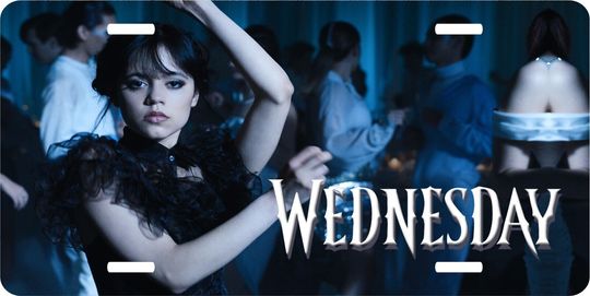 Wednesday Addams Dance License Plate