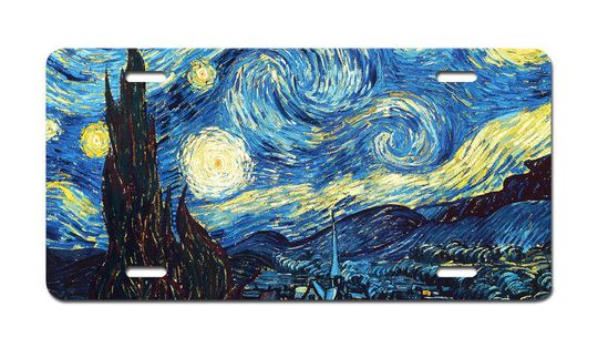 Van Gogh Starry Night Art License Plate