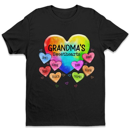 Nana's Sweethearts - Family Personalized T-shirt - Mother's Day Gift For Mom, Grandma