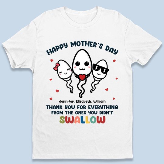Thank You Mom For Everything - Family Personalized T-shirt - Mother's Day Gift For Mom