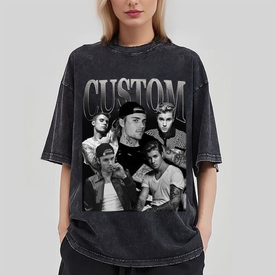 Retro Justin Bieber Vintage T-Shirt, Singer Homage Graphic Shirt