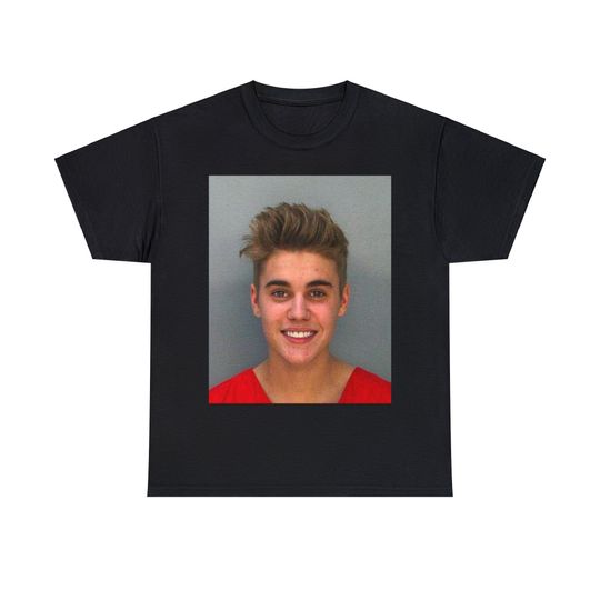 Justin Bieber Mugshot T-Shirt, Justin Bieber Shirt