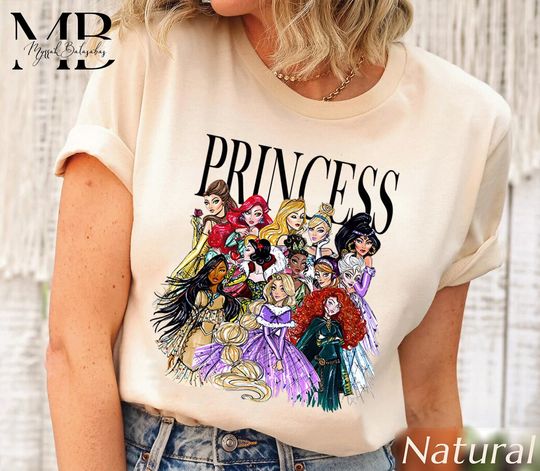 Disney Princess Group Shirt, Disney Princess Tshirt