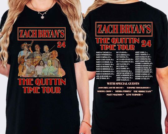 Zach Bryan The Quittin Time Tour 2024 Shirt, Zach Bryan Merch, Zach Bryan Fan