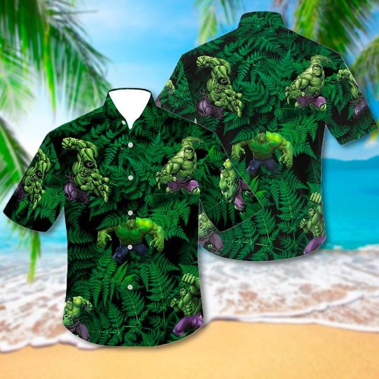 Green Superhero 3D All Over Printed Hawaiian Shirt